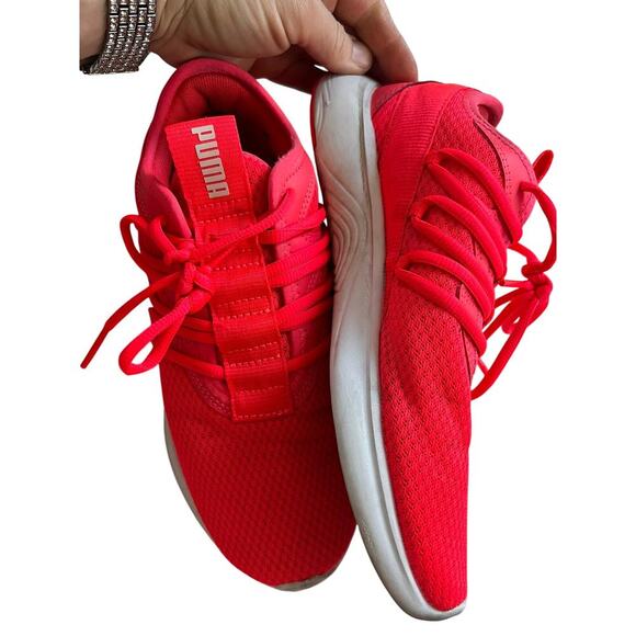 Womens Puma Bright pink/peach running shoes size 6.5 - Picture 1 of 8